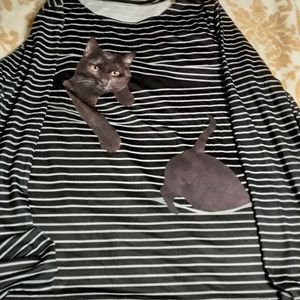 Kitty long sleeve shirt.